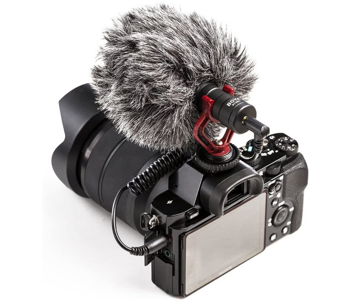 Boya BY-MM1 LU-D4700 YouTube TikTok Vlogging Facebook Live stream Recording Mini Cardioid Microphone Black 3 in UAE