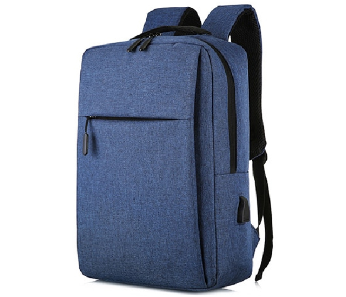 Anti-theft USB Charging Backpack Laptop Notebook Travel School Bag Blue 2 in UAE
