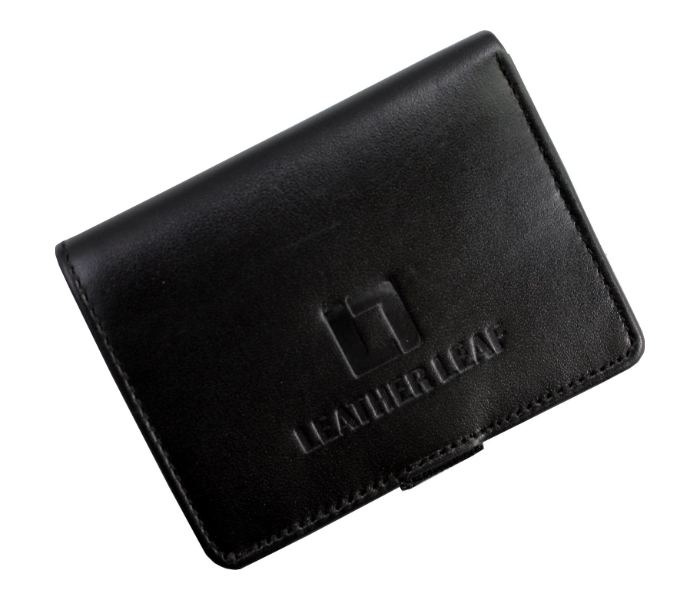 Leather Leaf LL-101 Genuine Leather Wallet for Men- Black 3 in UAE