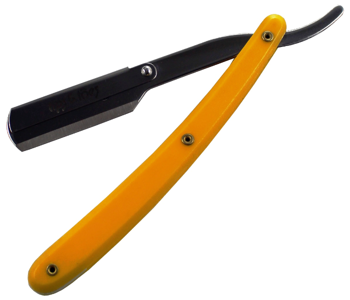 Tips & Toes TT730 Professional Straight Edge Barber Razor - Yellow 1 in UAE
