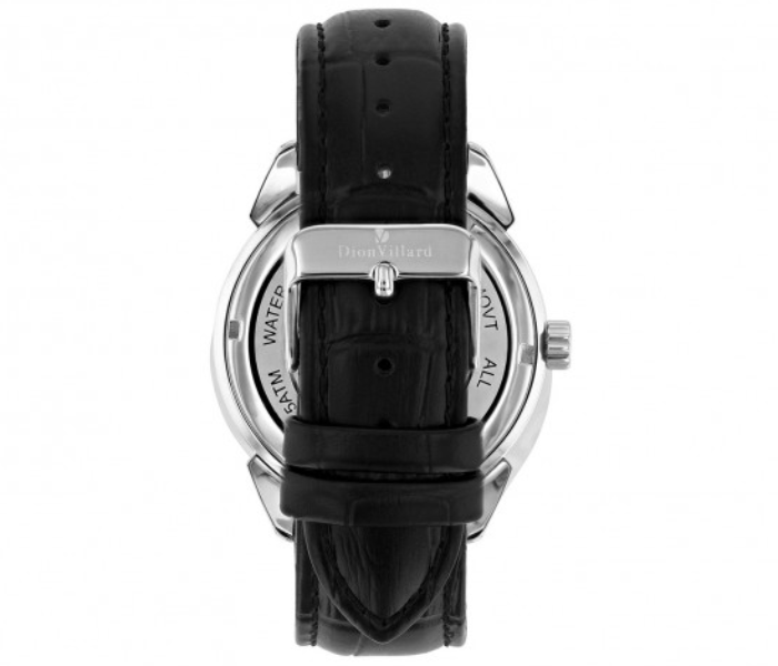 Dion Villard DVW19031 Leather Strap Analog Watch for Men - Black 3 in UAE
