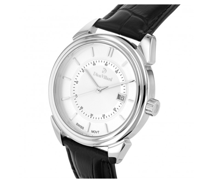 Dion Villard DVW19031 Leather Strap Analog Watch for Men - Black 2 in UAE