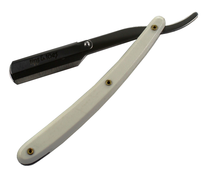 Tips &amp; Toes TT730 Professional Straight Edge Barber Razor - White 1 in UAE