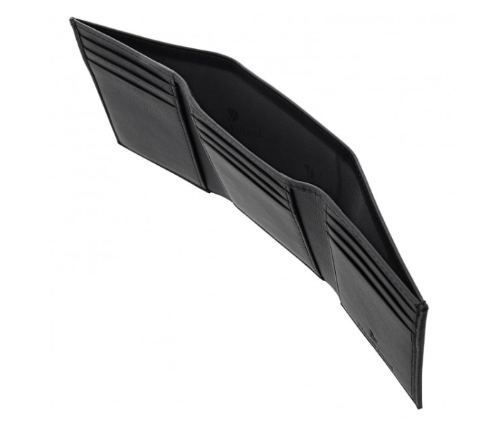 Dion Villard DVL1924B Tri-fold Leather Wallet for Men - Black 3 in UAE