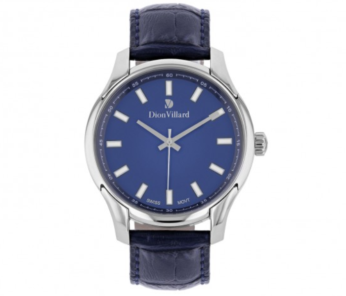 Dion Villard DVW19041 Leather Strap Analog Watch for Men - Blue 1 in UAE