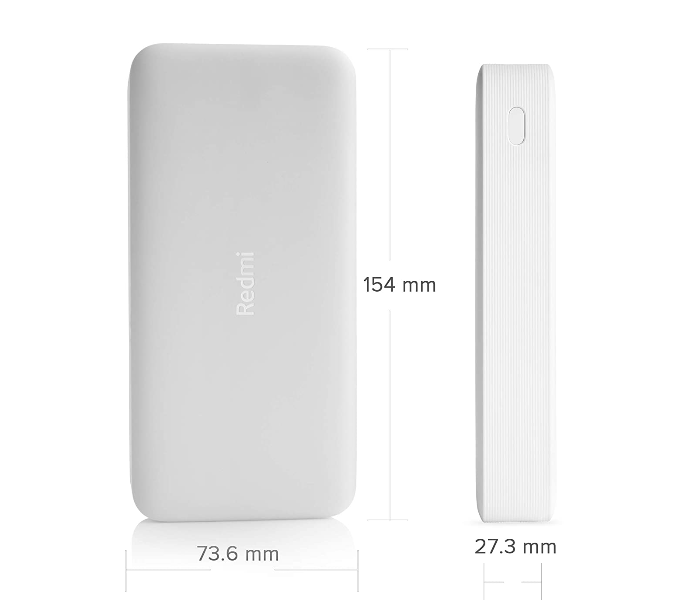 Redmi 20000mAh 18W Fast Charging Li-Polymer Power Bank USB Type C and Micro USB Ports - White 3 in UAE
