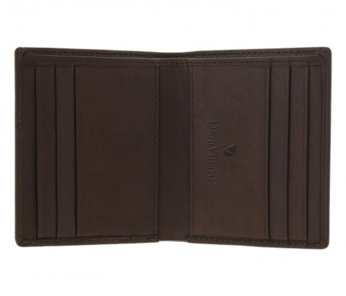 Dion Villard DVL1931BR Bi-fold Leather Wallet for Men - Brown 3 in UAE