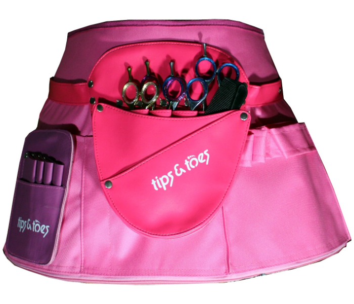 Tips - Toes TT754 Hair Scissors Holster Pouch with Waist Shoulder Belt - Pink 3 in UAE