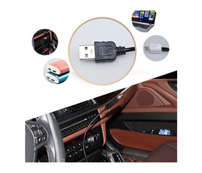 Generics Adjustable USB Car Interior Decorative Light Mini LED Car Roof Star Night Lights Projector Atmosphere Lamp Room Party Decoration 2 in UAE