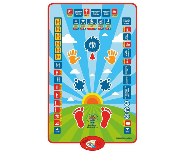 Smart Educational Prayer Mat for Kids, Prayer Rug Electronic Islamic Prayer Mat with Worship Step Guide for Kids Toddlers ＆ Kid Ramadan Gifts 110 x 70cm 2 in OMAN