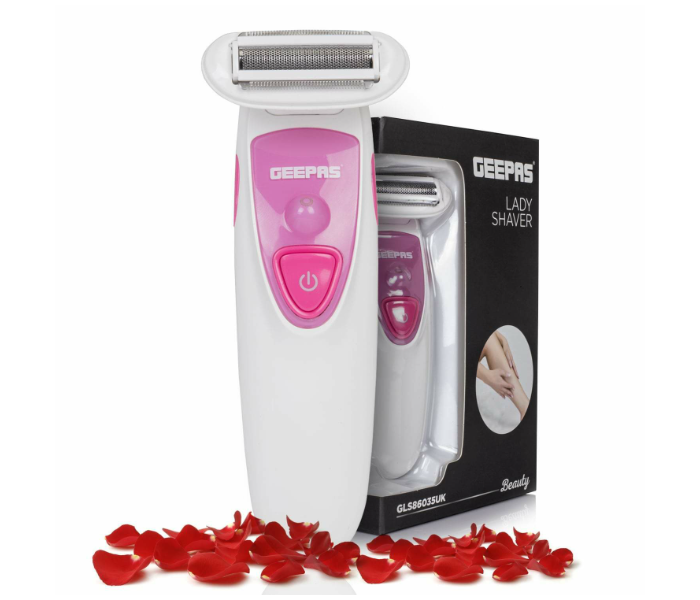 Geepas GLS86035UK Cordless Detachable Ladies Shaver - Pink and White 1 in UAE