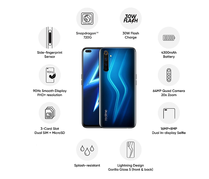 Realme 6 Pro 8GB RAM 128GB - Blue 7 in UAE
