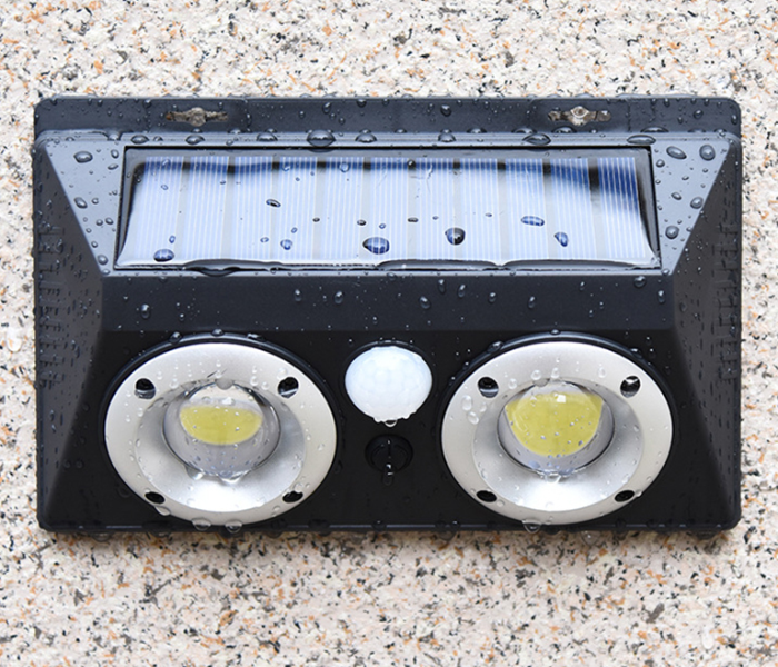 Generic LF1625 Solar Powered COB LED Outdoor Solar Wall Light - Black 1 in UAE