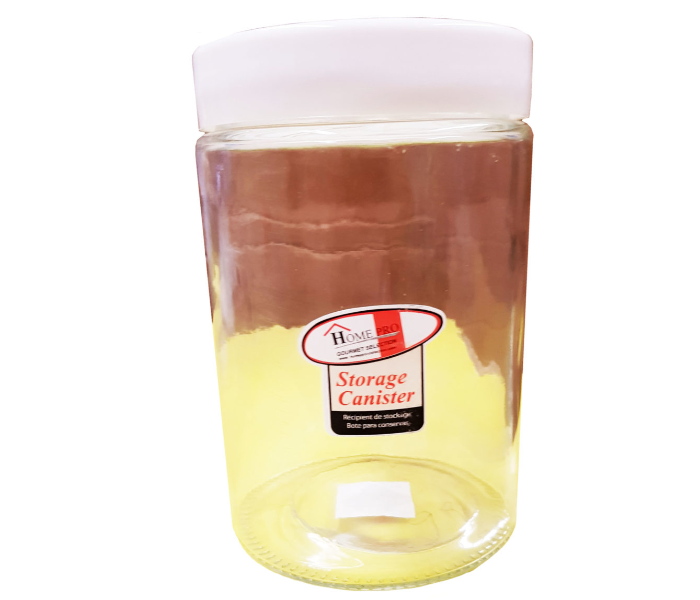 Home Pro 1200m Litre Round Shape Cookie Jar And Food Storage Glass 1 in UAE