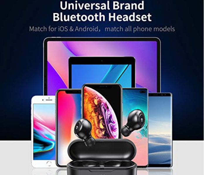 Floveme TWS Bluetooth Earphone with Charging Box - Black 3 in UAE