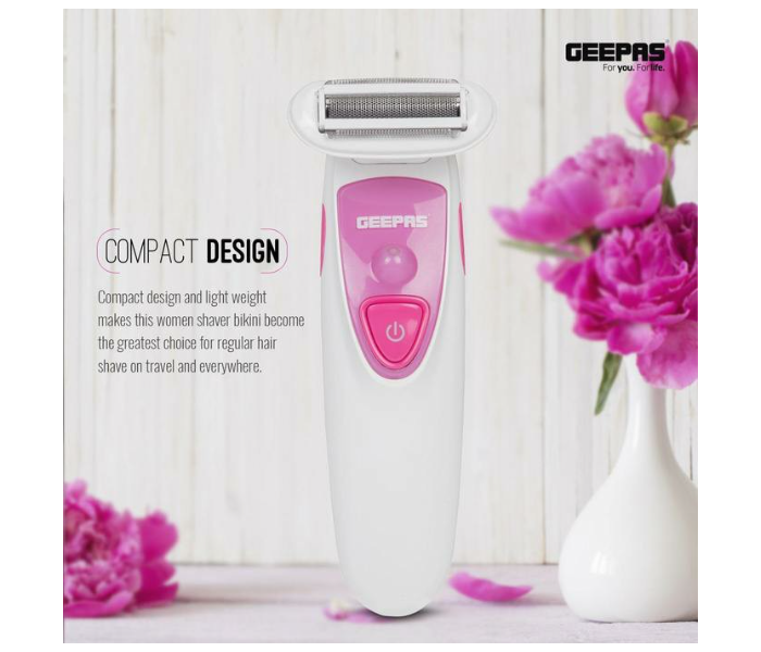 Geepas GLS86035UK Cordless Detachable Ladies Shaver - Pink and White 5 in UAE