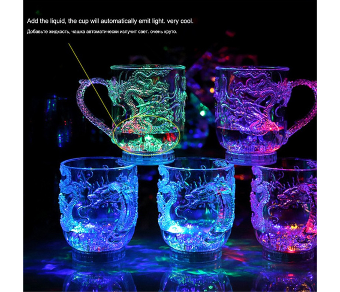 Generics DLM01 Creative Dragon LED Inductive Rainbow Party Automatic Flashing Light Whisky Beer Mug Cup 3 in UAE