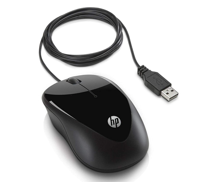 HP X1000 Wired Mouse Black 1 in UAE