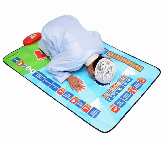 Smart Educational Prayer Mat for Kids, Prayer Rug Electronic Islamic Prayer Mat with Worship Step Guide for Kids Toddlers ＆ Kid Ramadan Gifts 110 x 70cm 1 in OMAN