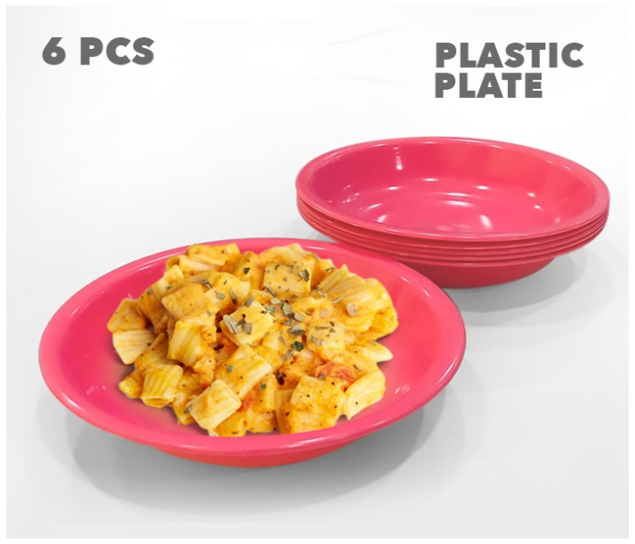 EN4326 6 Pieces Multi-Purpose Plastic Plate 2 in UAE