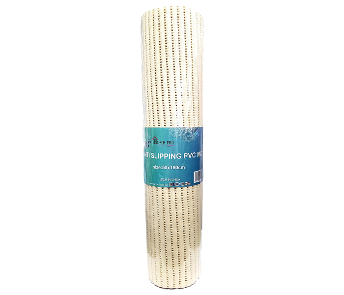 Home Pro 50x180cm Non-Slip Anti-Slip Pvc Bath Mat Cream 1 in UAE