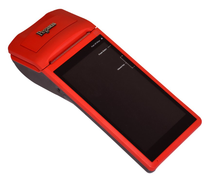 Pegasus PPT8525 Android Handheld POS System with Phomello LitePOS Standalone Red 3 in UAE