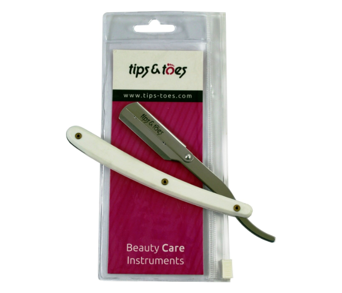 Tips - Toes TT730 Professional Straight Edge Barber Razor - White and Black 3 in UAE