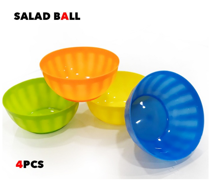 EN4333 Plastic 4 Pieces Salad Bowl 1 in UAE