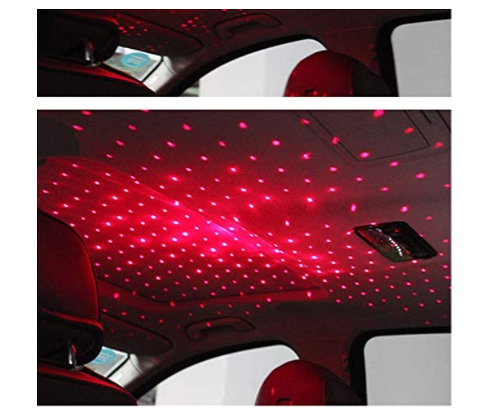 Generics Adjustable USB Car Interior Decorative Light Mini LED Car Roof Star Night Lights Projector Atmosphere Lamp Room Party Decoration 1 in UAE