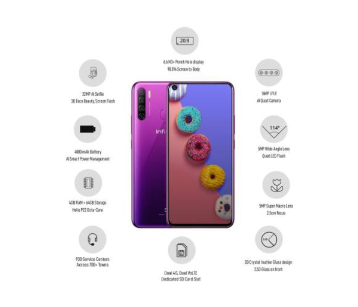 Infinix S5 6GB RAM 128GB - Violet 2 in OMAN