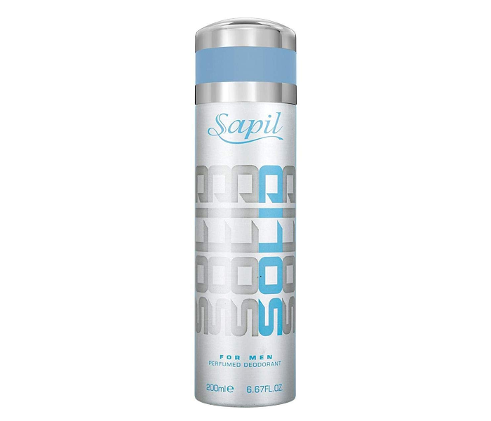 Sapil 200ml Solid Black Perfumed Deodorant for Men 1 in OMAN