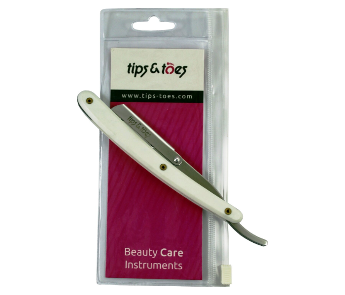 Tips - Toes TT730 Professional Straight Edge Barber Razor - White and Black 5 in UAE