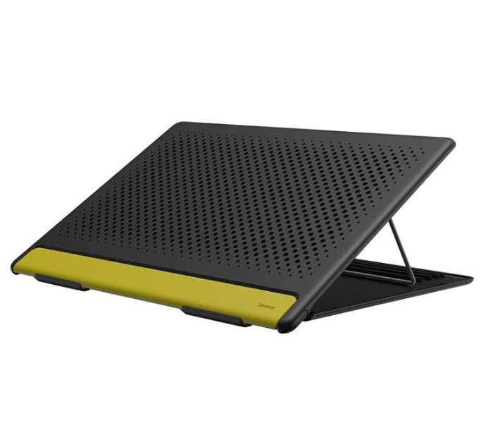 Baseus Lets Go Mesh Hollow Heat Dissipation Laptop Stand For Laptop Below 16 Inch MacBook Air/Pro 15.6 Inch Gray&Yellow 1 in UAE