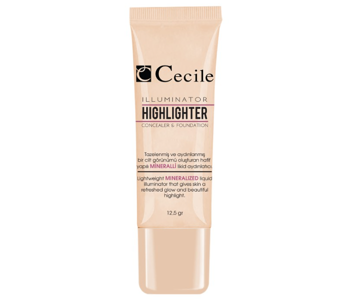 Cecile IH01 Illuminator Highlighter Concealer Foundation Light Shine 1 in OMAN