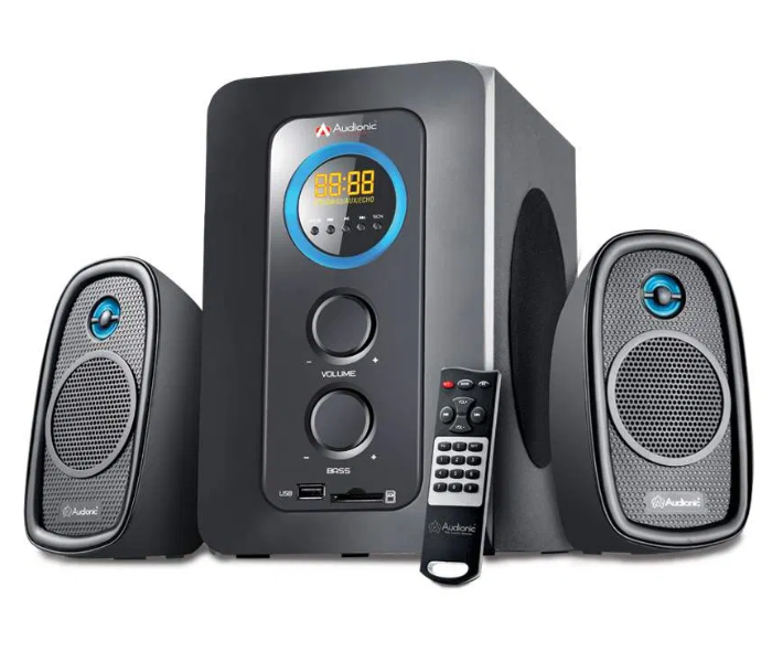 Audionic AD3500PLUS 2.1 Channel Double Knob Speaker - Black 1 in UAE