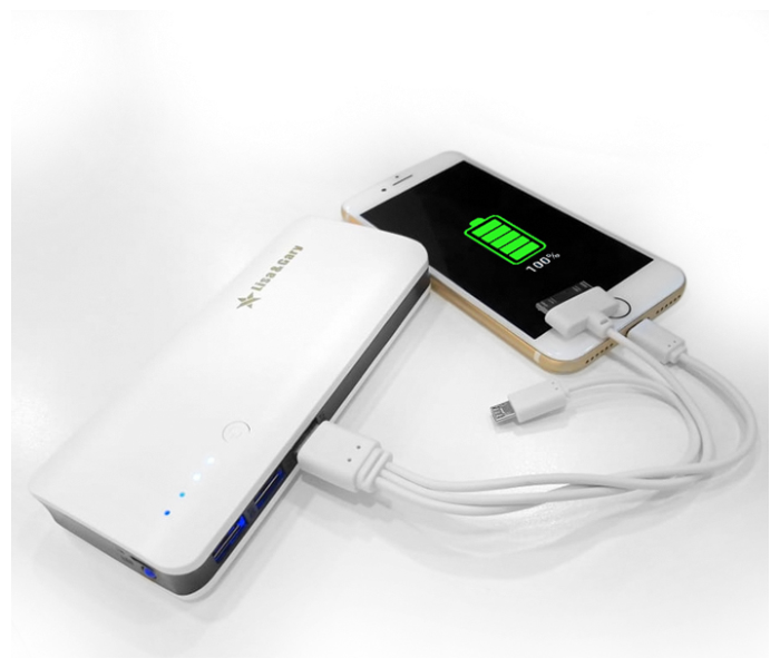 Lisa and Gray Portable Power Bank Dual USB - White 2 in UAE