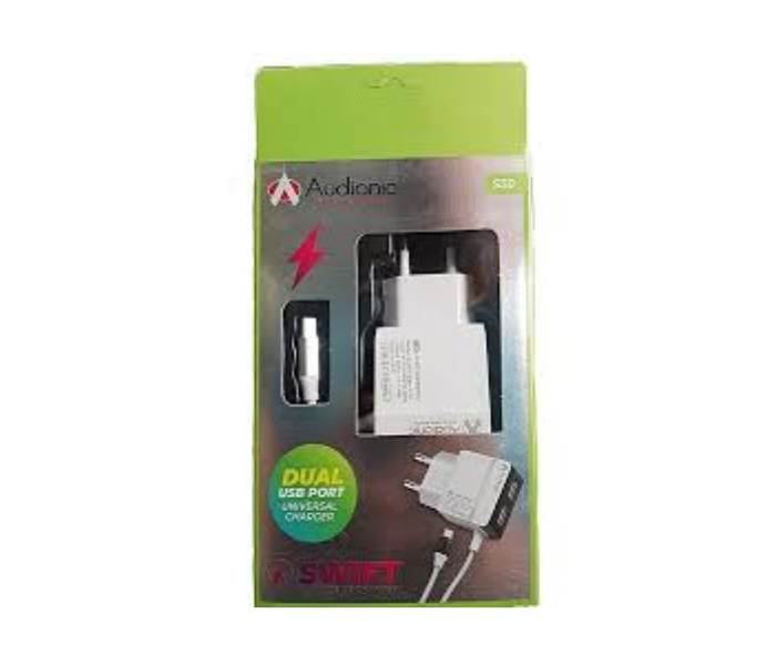 Audionic S30 Dual USB Port Mobile Charger - White 2 in OMAN