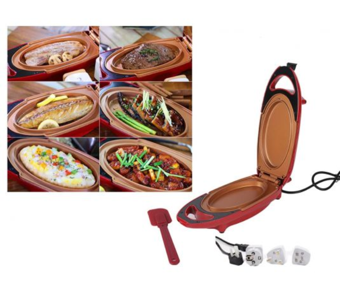 Grill Plate and Grill Press Copper 5 Minute Chef Double Sided Copper- Infused Grill Pan with Non- Stick Anti-Scratch Surface 1 in UAE