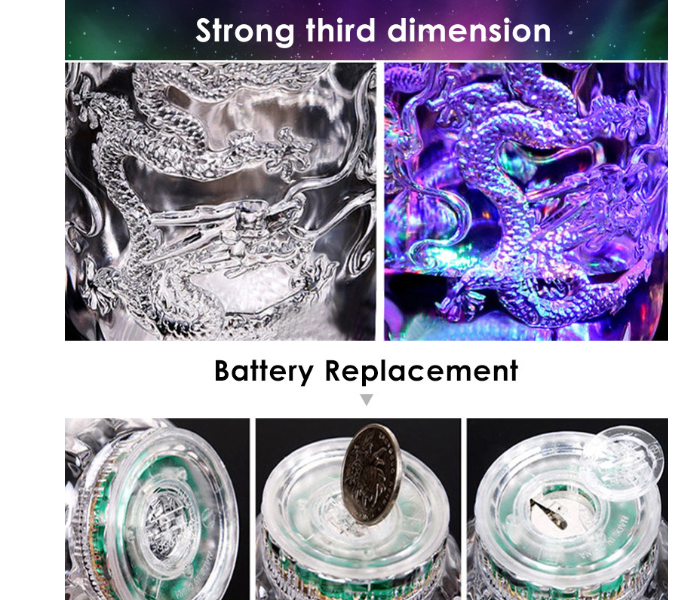 Generics DLM01 Creative Dragon LED Inductive Rainbow Party Automatic Flashing Light Whisky Beer Mug Cup 4 in UAE