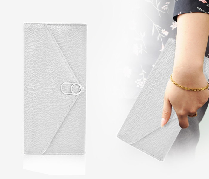 Womens Fashion Leather Wallet BH4142 - White 1 in UAE