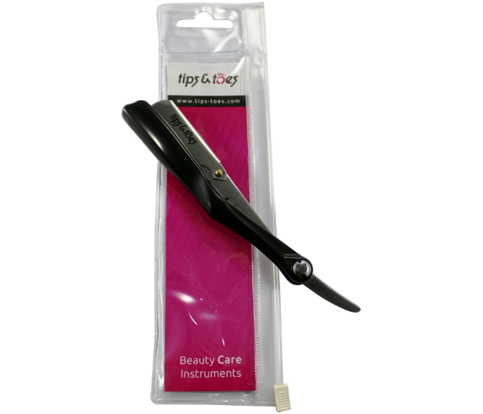 Tips - Toes TT758S Stylish Cut Professional Straight Edge Barber Razor Black 5 in UAE