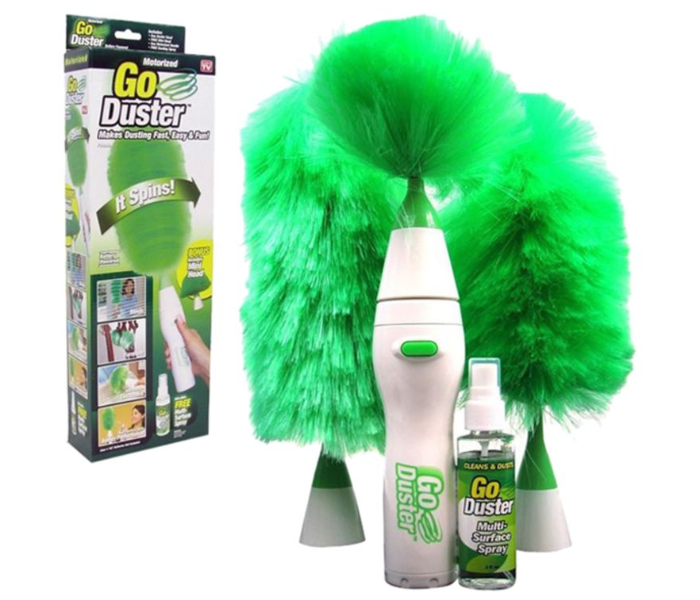 Generic 3873771 Rotating Go Duster Car Home Sofa Household Kitchen Laptop Cleaning Car Accessory Cleaner Wet And Dry Duster Set Green 1 in UAE