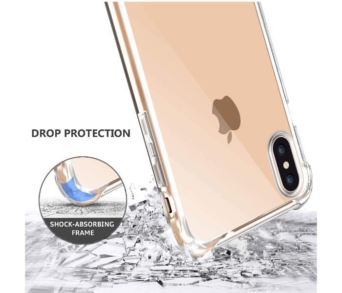 Generic MB Hybrid PC Hard Panel TPU Bumper Anti-Scratch Shockproof 6.5 inch Slim Cover For iPhone XS Max - Clear 3 in UAE