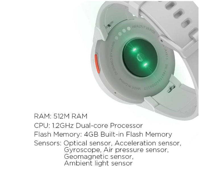 Amazfit Verge Smart Watch - White 4 in UAE