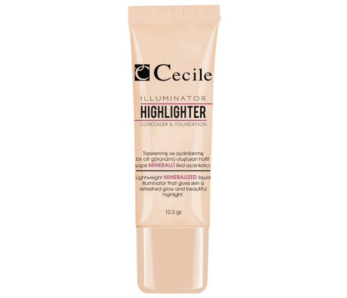 Cecile CF01 Illuminator Highlighter Concealer Foundation Pinky Light 1 in OMAN