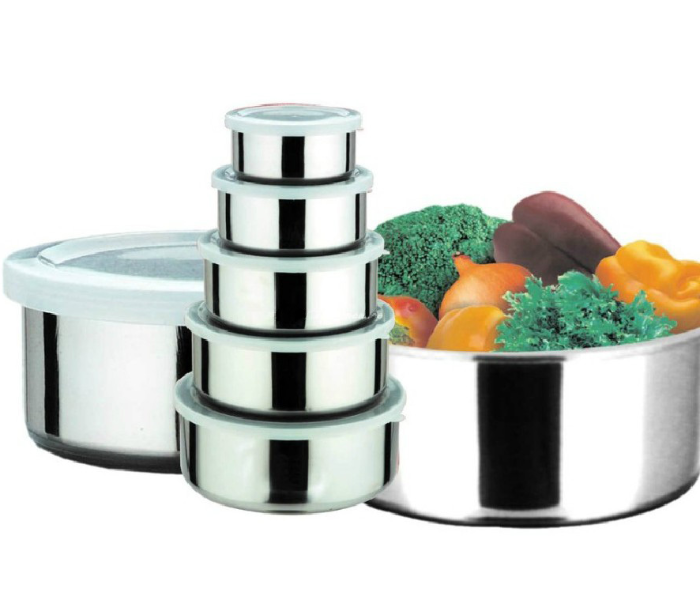 5 Pcs Set Stainless Steel Storage Bowls 3 in UAE