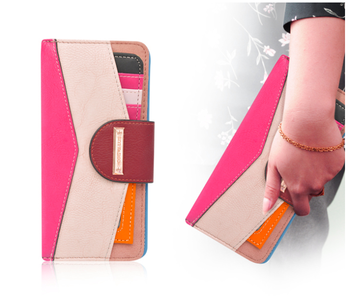 Womens Fashion Leather Wallet BH4633 - Pink 1 in UAE