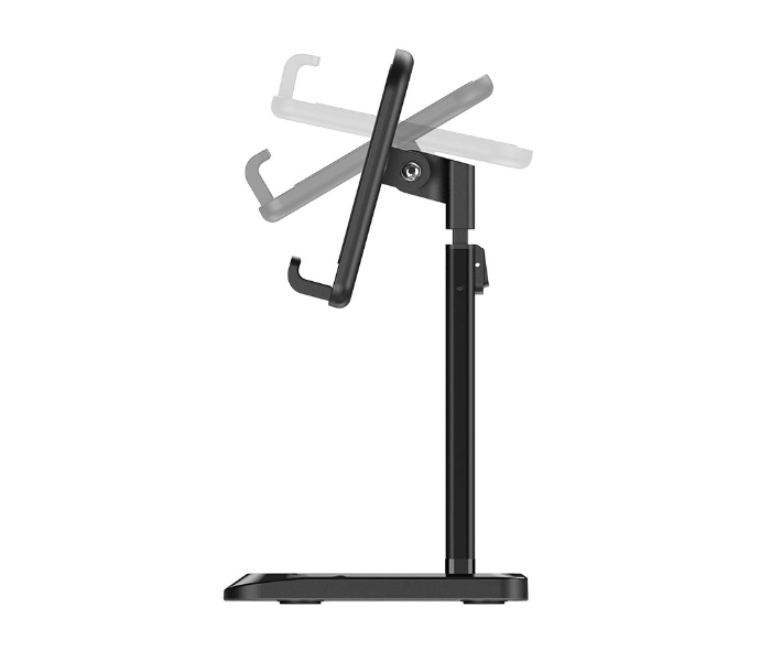 Hoco PH27 Stable Aluminum Alloy Telescopic Holder For 4.7-10 inch Mobile Phones and tablet PC - Black 2 in UAE