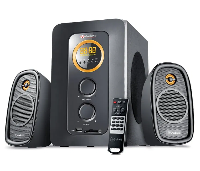 Audionic AD3500PLUS 2.1 Channel Double Knob Speaker - Black 2 in UAE