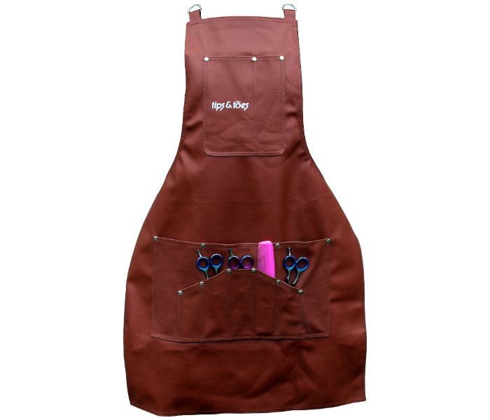 Tips - Toes TT750 Barber PU Leather Aprons - Brown 1 in UAE